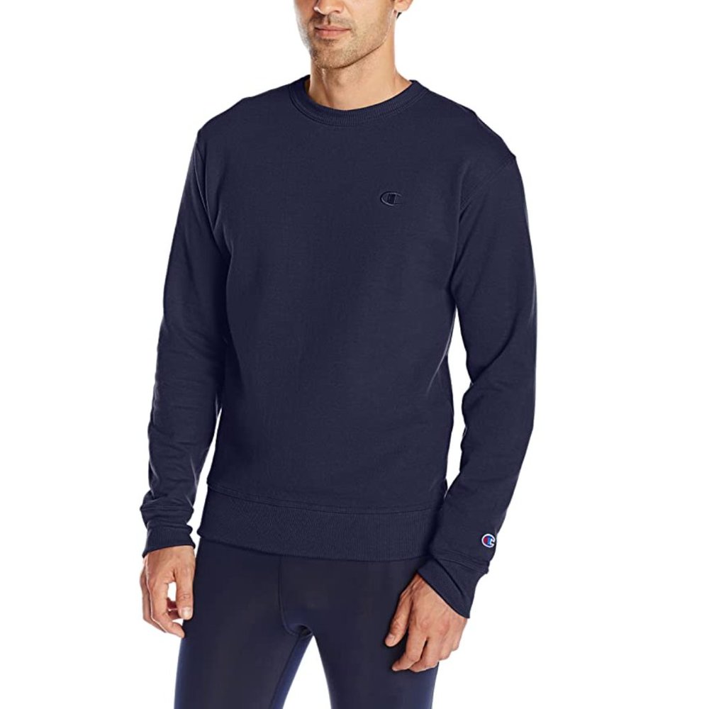 Men's Powerblend Fleece Crew, C Logo Navy XL